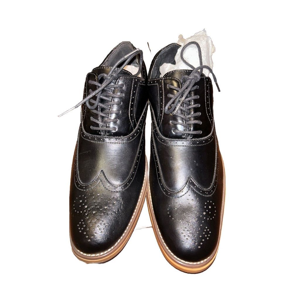 STACY ADAMS‎ 25064 Men's Dunbar-Wingtip Oxford, BLACK Size 9.5